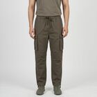 Men's Olive Green Slim Fit Casual Trousers, Olive, small