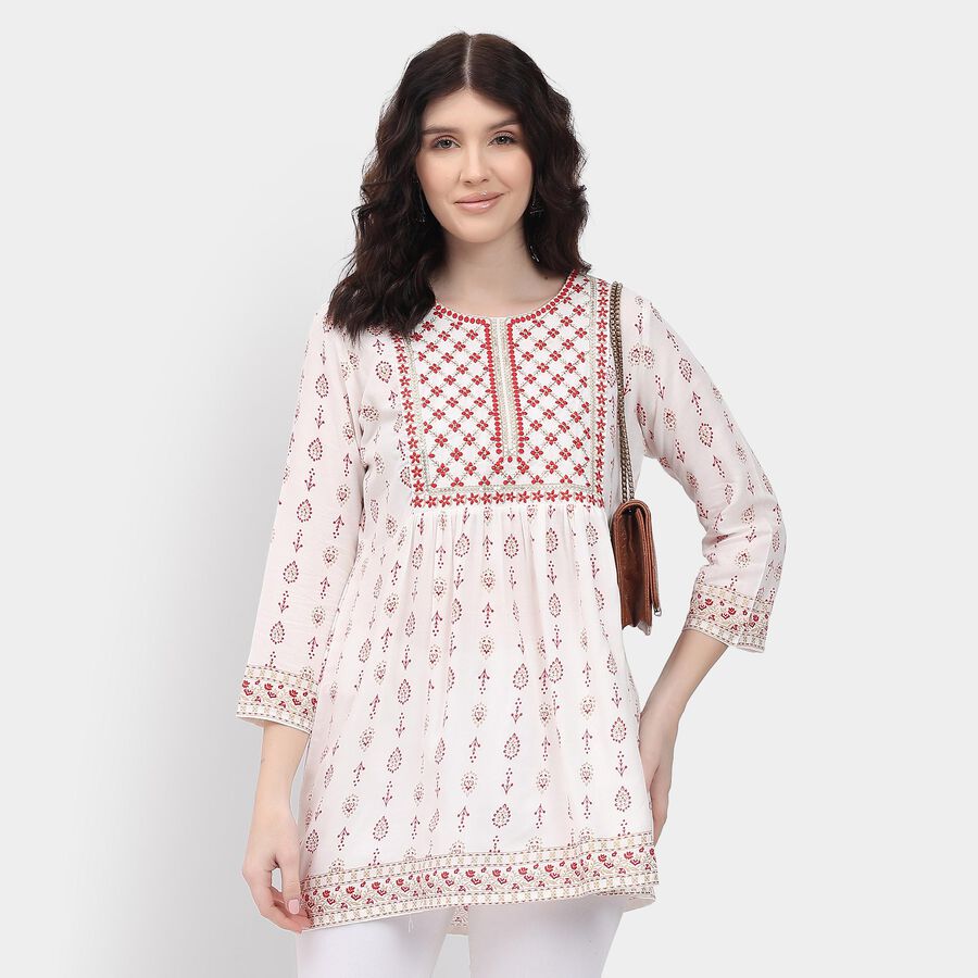 Ladies' Kurti , ऑफ व्हाइट, large image number null