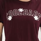 Women's Deep Wine Cotton Round Neck Casual T-Shirt, Wine, small