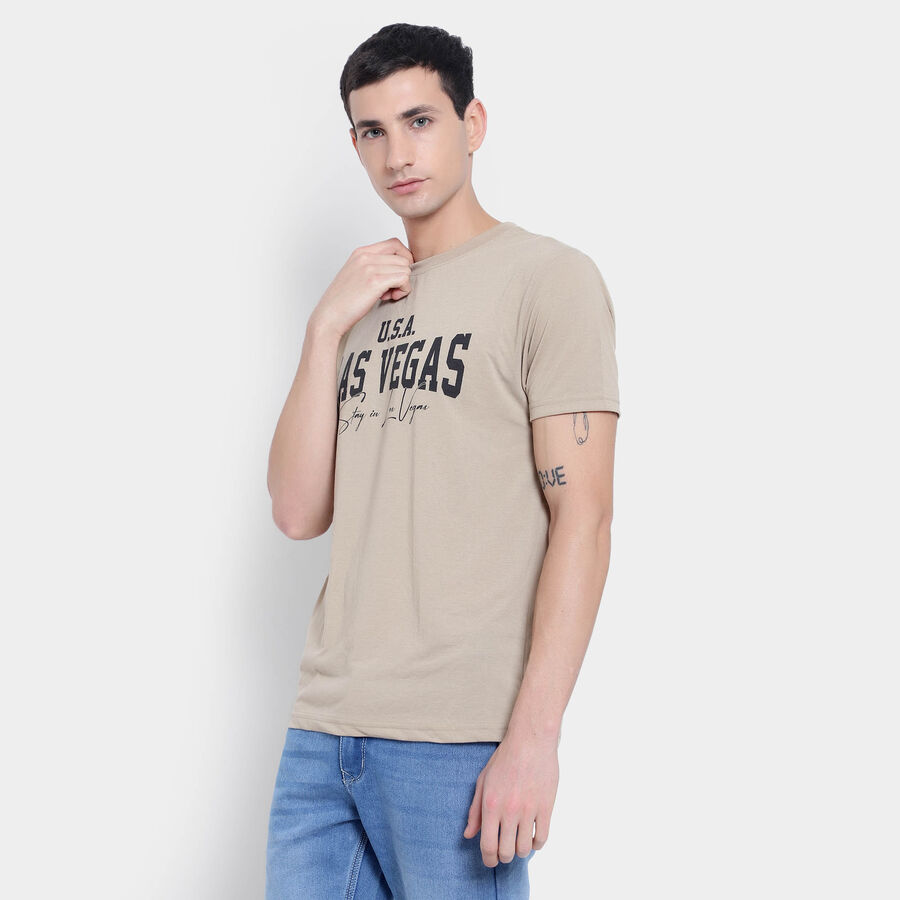 Round Neck T- Shirt, गहरा पीला, large image number null