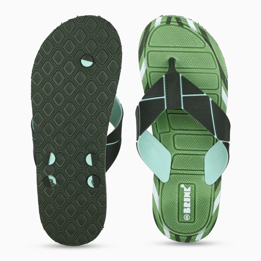 Men's Slipper, ओलिव, large