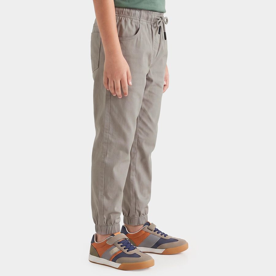 Boys Grey Jogger Trousers, Light Grey, large