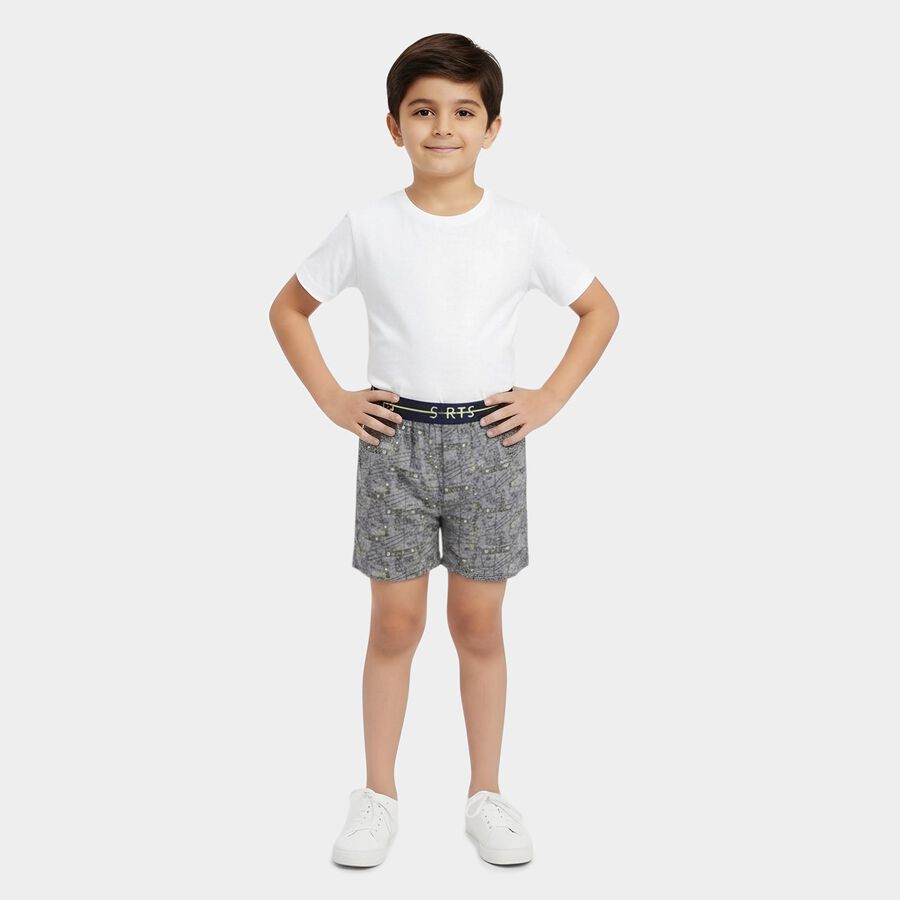 Boys' Light Grey Regular Fit Elasticated Waistband Briefs, हल्का ग्रे, large