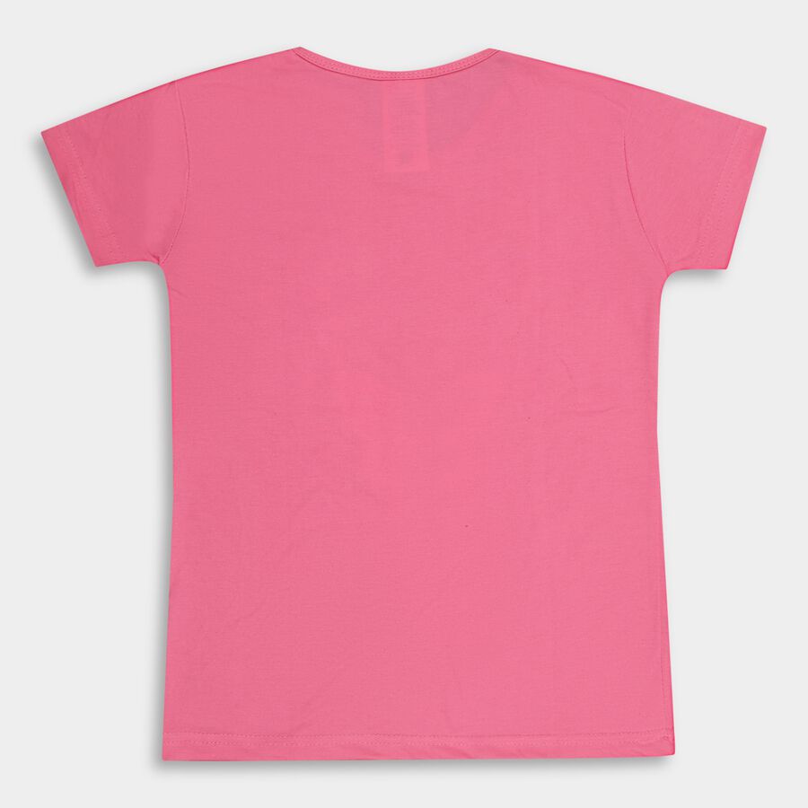 Girls' T-Shirt, गुलाबी, large image number null