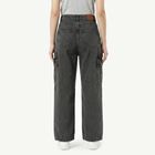Women's Dark Grey Relaxed Fit Cargo Jeans, Dark Grey, small