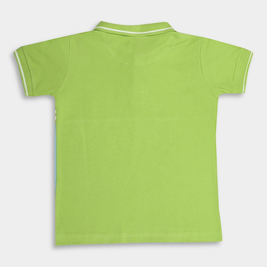 Boys' 100% Cotton Half Sleeves T-Shirt, Light Green, large image number null