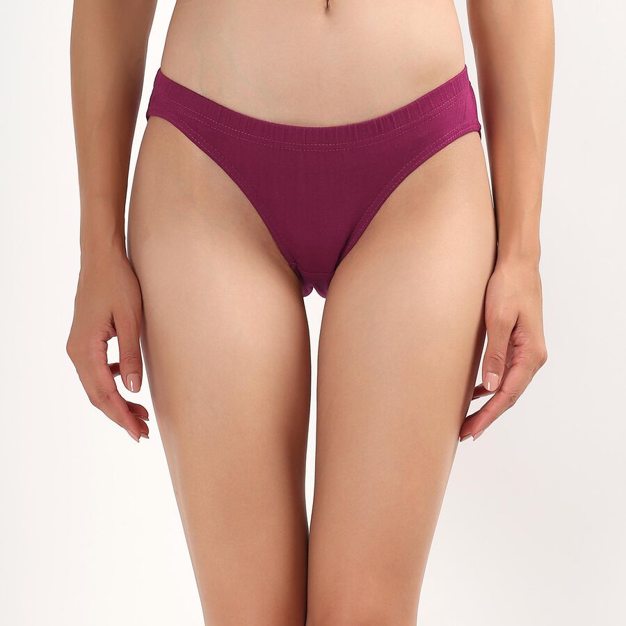 Ladies' 100% Cotton Panty&nbsp;&nbsp;, Wine, large