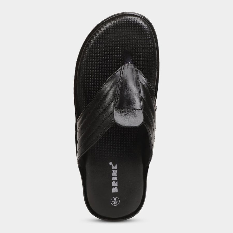 Mens Floater Sandals, Black, large image number null