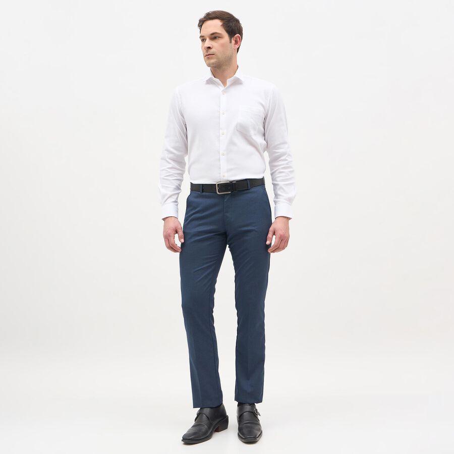 Men's Snow White Classic Formal Shirt, सफ़ेद, large image number null