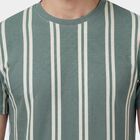 Men's Round Neck Half Sleeves T-Shirt, Light Green, small
