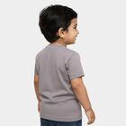 Boys Light Grey Crew Neck Casual T-Shirt, Light Grey, small image number null
