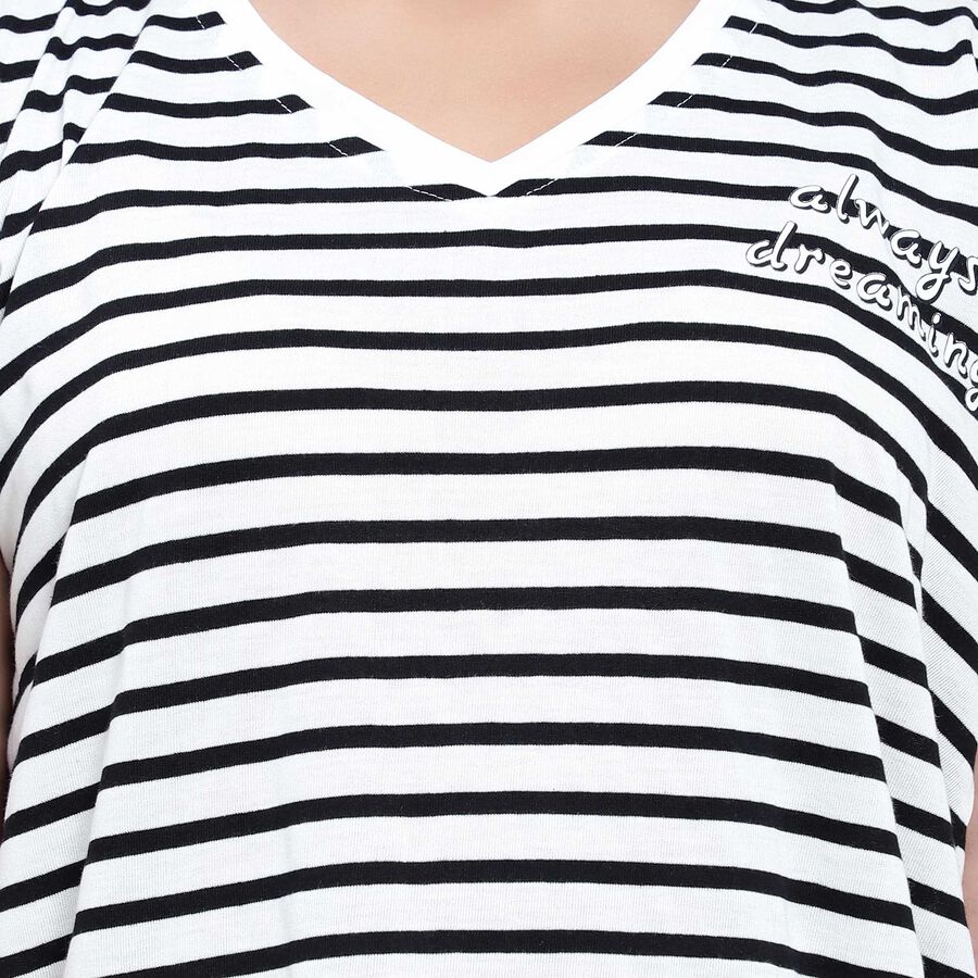 Stripes Nighty, सफ़ेद, large image number null