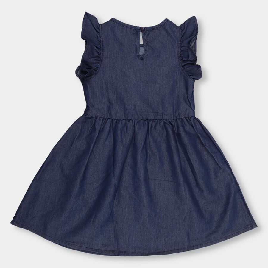 Girls' Frock , Mid Blue, large image number null