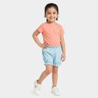 Girls' Aqua Regular Fit Heart Print Bloomer, एक्वा, small