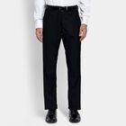 Men's Slim Fit Formal Trousers, Black, small image number null