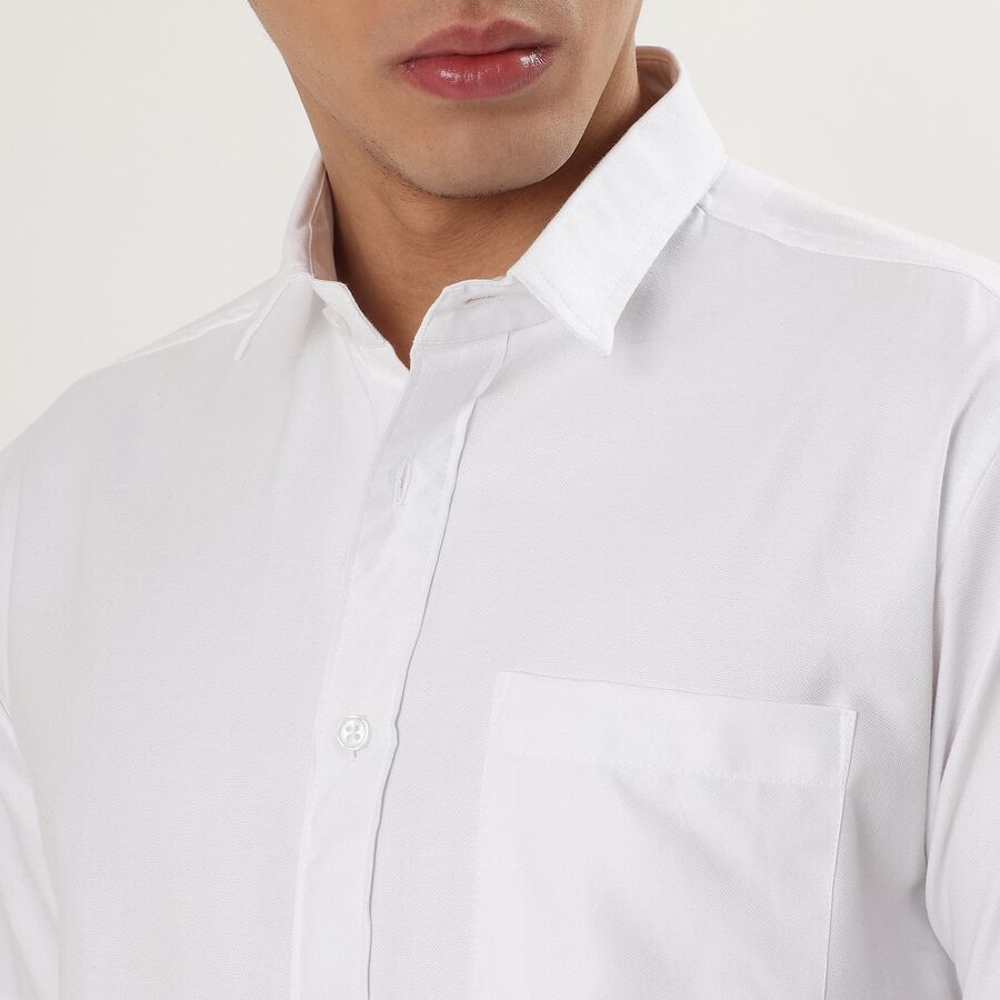 Men's Regular Collar Casual Shirt, White, large image number null