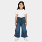 Girls Mid Blue Regular Fit Casual Jeans, Mid Blue, small