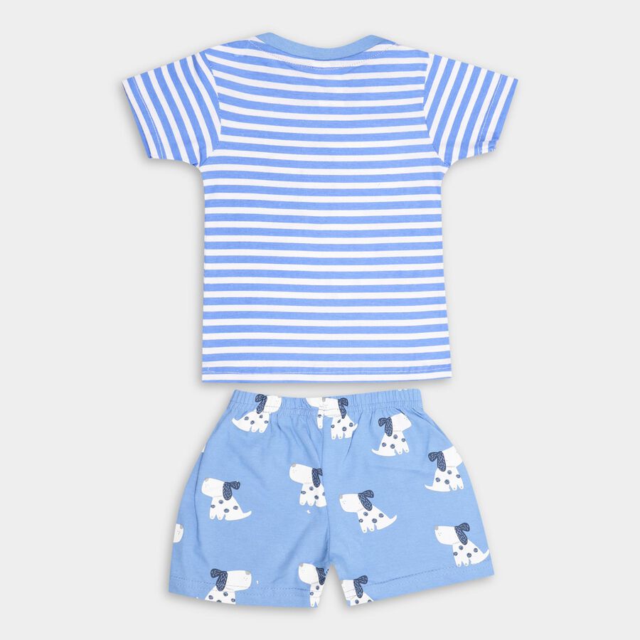 Infant Boys' 100% Cotton Baba Suit , मध्यम नीला, large image number null
