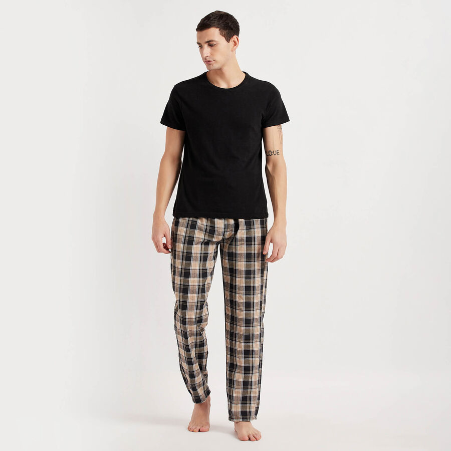 Checks Track Pants, Beige, large image number null