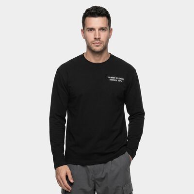 Men's Black Crew Neck Regular T-Shirt