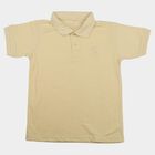 Boys Beige Polo Neck Polo Boys T-Shirt, गहरा पीला, small