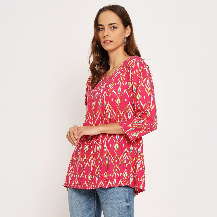 Ladies' Kurti, रानी (फ्यूशिया), large image number null