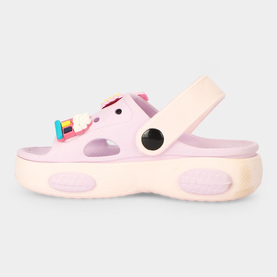 Girls' Lavender Slip-On Back Strap Clog Sandals, Lilac, large