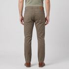 Men's Brown Slim Fit Solid Jeans, भूरा, small