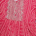 Girls Bright Pink Embroidered Top and Cream Palazzo Fusion Set, रानी (फ्यूशिया), small image number null