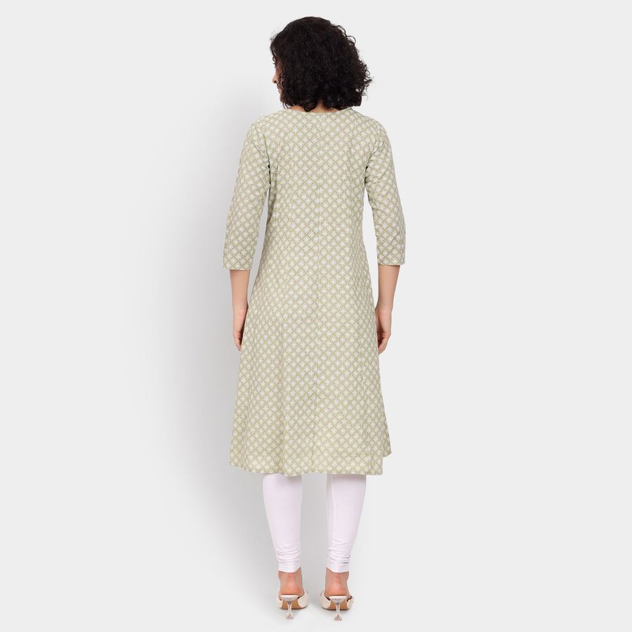 Ladies' Cotton Kurta, Light Green, large image number null