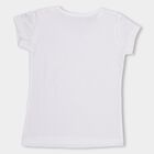 Girls' 100% Cotton T-Shirt, सफ़ेद, small