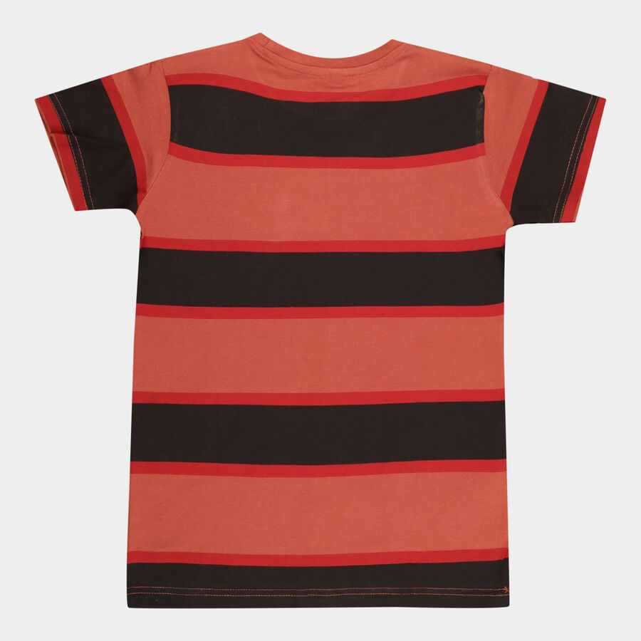 कॉटन टी-शर्ट, भूरा, large image number null