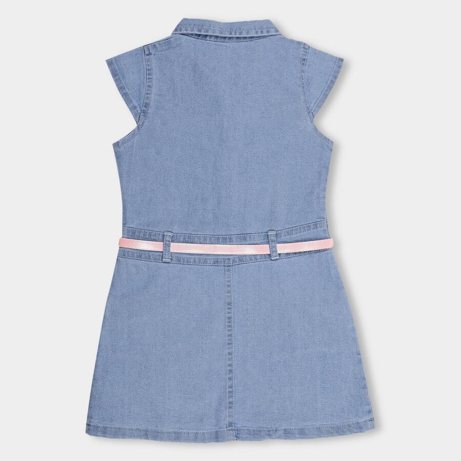 Girls' Frock, Light Blue, large image number null