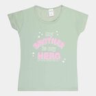 Girls Printed T-Shirt, Light Green, small image number null
