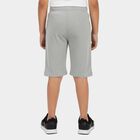 Boys Grey Regular Fit Graphic Print Jamaican Shorts, Light Grey, small