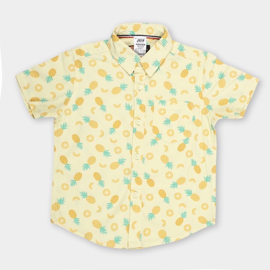 Boy's Cotton Casual Shirt, Yellow, large image number null