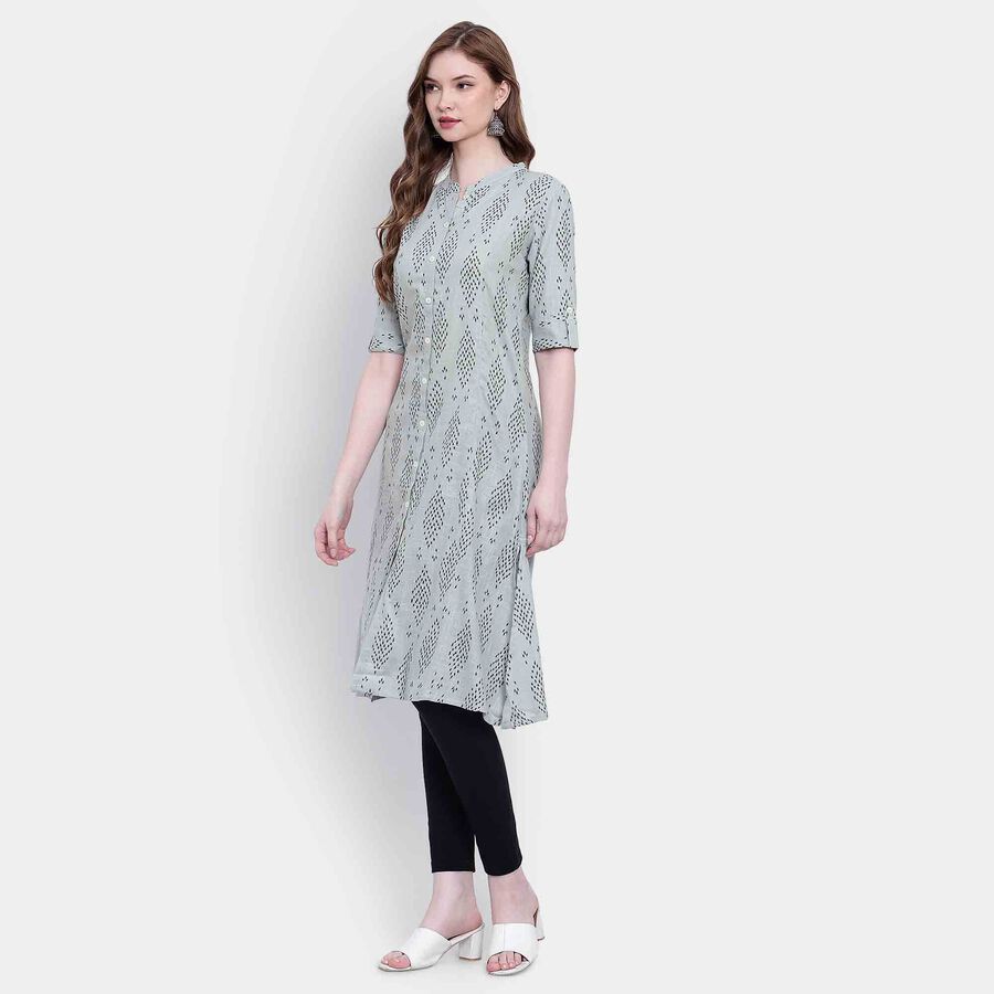 Printed Kurta, Light Grey, large image number null