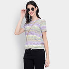 All Over Print Round Neck T-Shirt, लाइलेक, small image number null