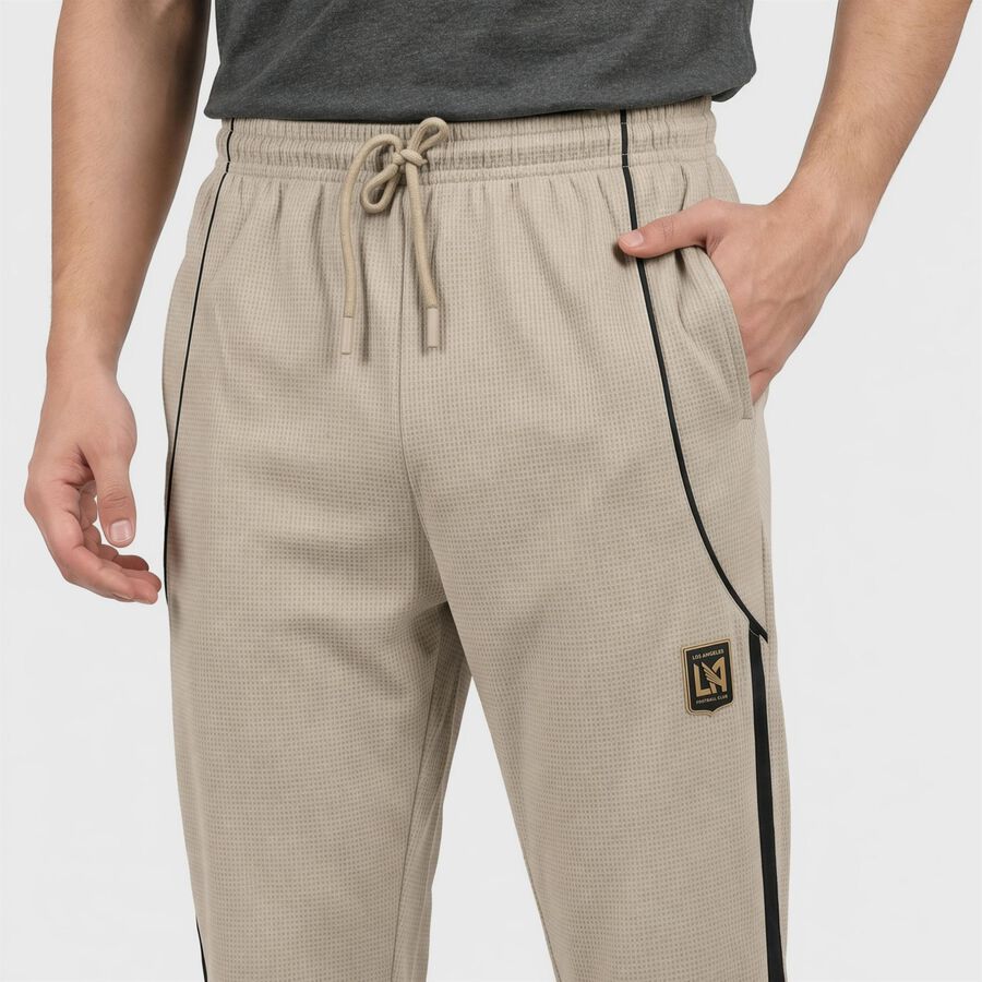 Men's Grey Tapered Fit Side-Striped Track Pants, Light Grey, large
