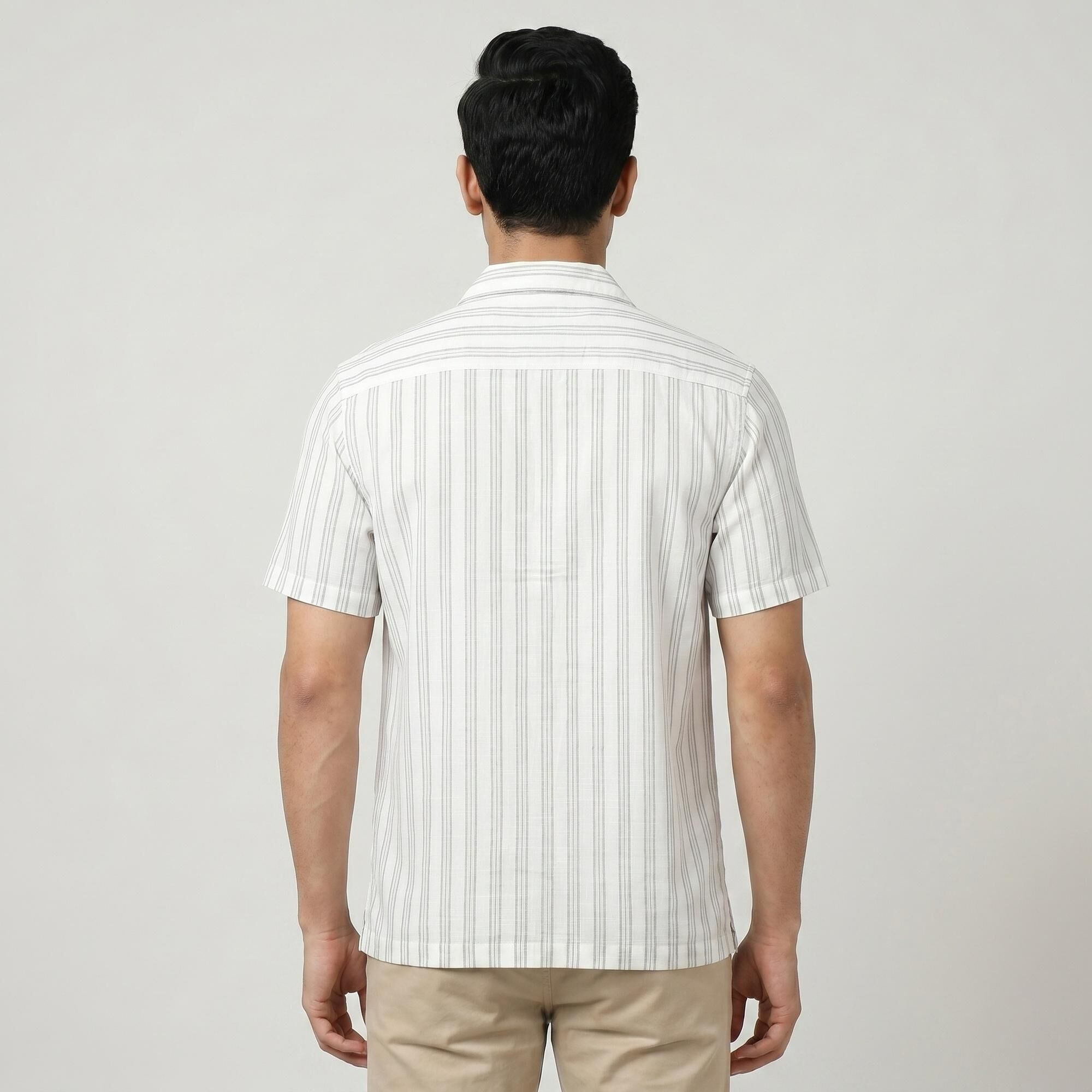 Driftwood Men's White Cotton Camp Collar Casual Shirt | Vishal