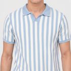 Men's Light Blue Polo Neck Polo T-Shirt, हल्का नीला, small