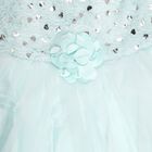 Girl's Embellished Gathered Light Green Frock, हल्का हरा, small image number null