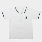 Boys White Polo Neck Polo Boys T-Shirt, Off White, small