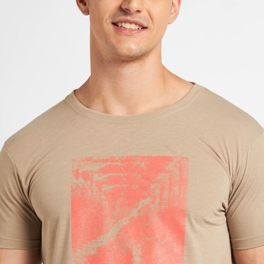 Round Neck T- Shirt, गहरा पीला, large image number null