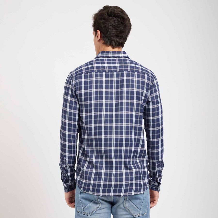 Checks Casual Shirt, Dark Blue, large image number null
