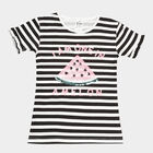 Girls Printed T-Shirt, Off White, small image number null