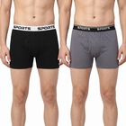 Men's Black Regular Fit Solid Trunks, काला, small