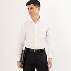 Men's White Dotted Spread Collar Formal Shirt, सफ़ेद, small image number null