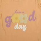 Girls Peach Top and Skirt Set, Peach, small