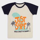 Boys' 100% Cotton Half Sleeves T-Shirt , Off White, small image number null